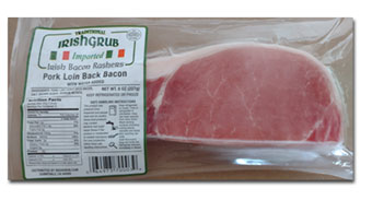 Irish Back Bacon 8 Ozs Imported Irish Back Bacon 8 Ozs Imported