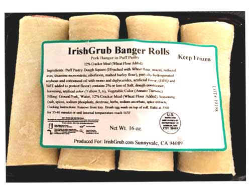  Irish Pork Banger Roll 1lb  Irish Pork Banger Roll .